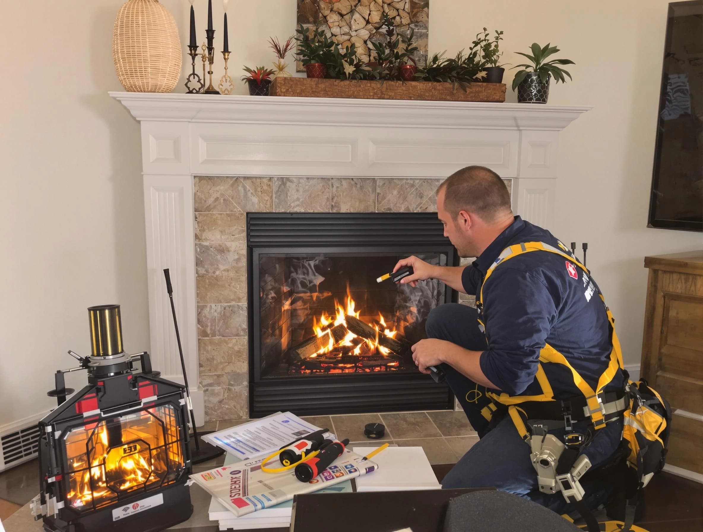Safety-focused fireplace inspection by Dunwoody Chimney Sweep in Dunwoody, GA