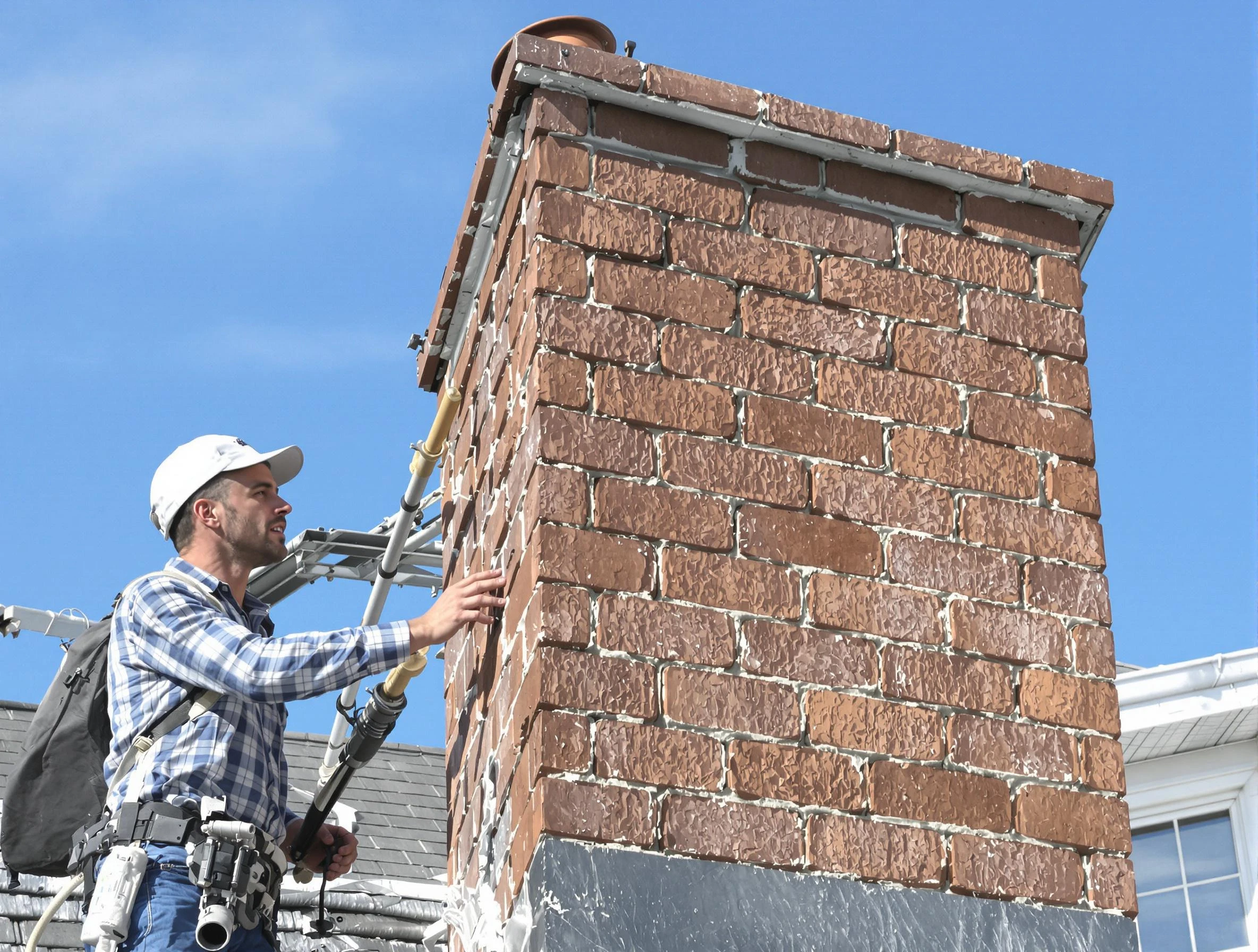 Brickwork for a chimney rebuild by Dunwoody Chimney Sweep in Dunwoody, GA
