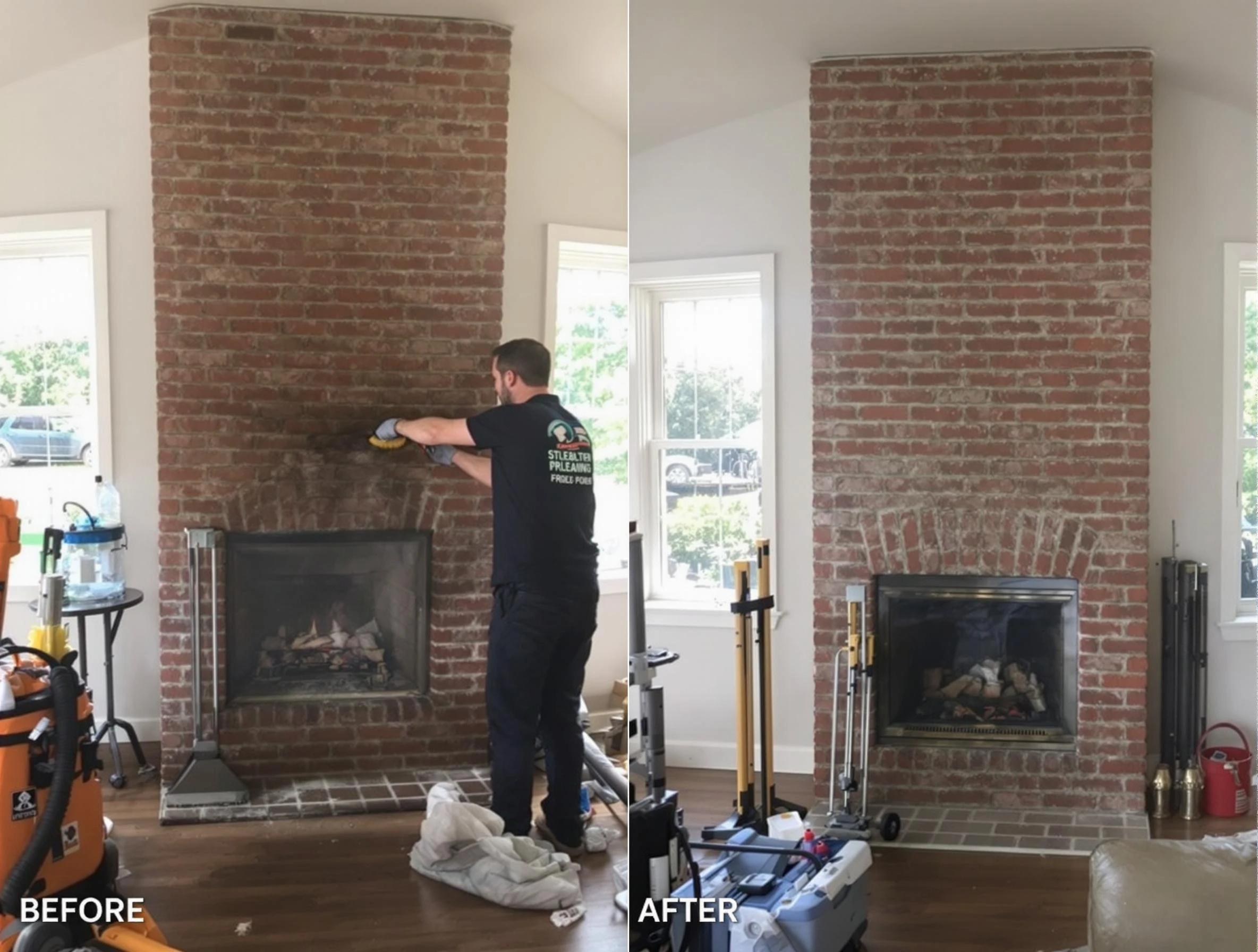 Finished chimney sweeping service by Dunwoody Chimney Sweep in Dunwoody, GA