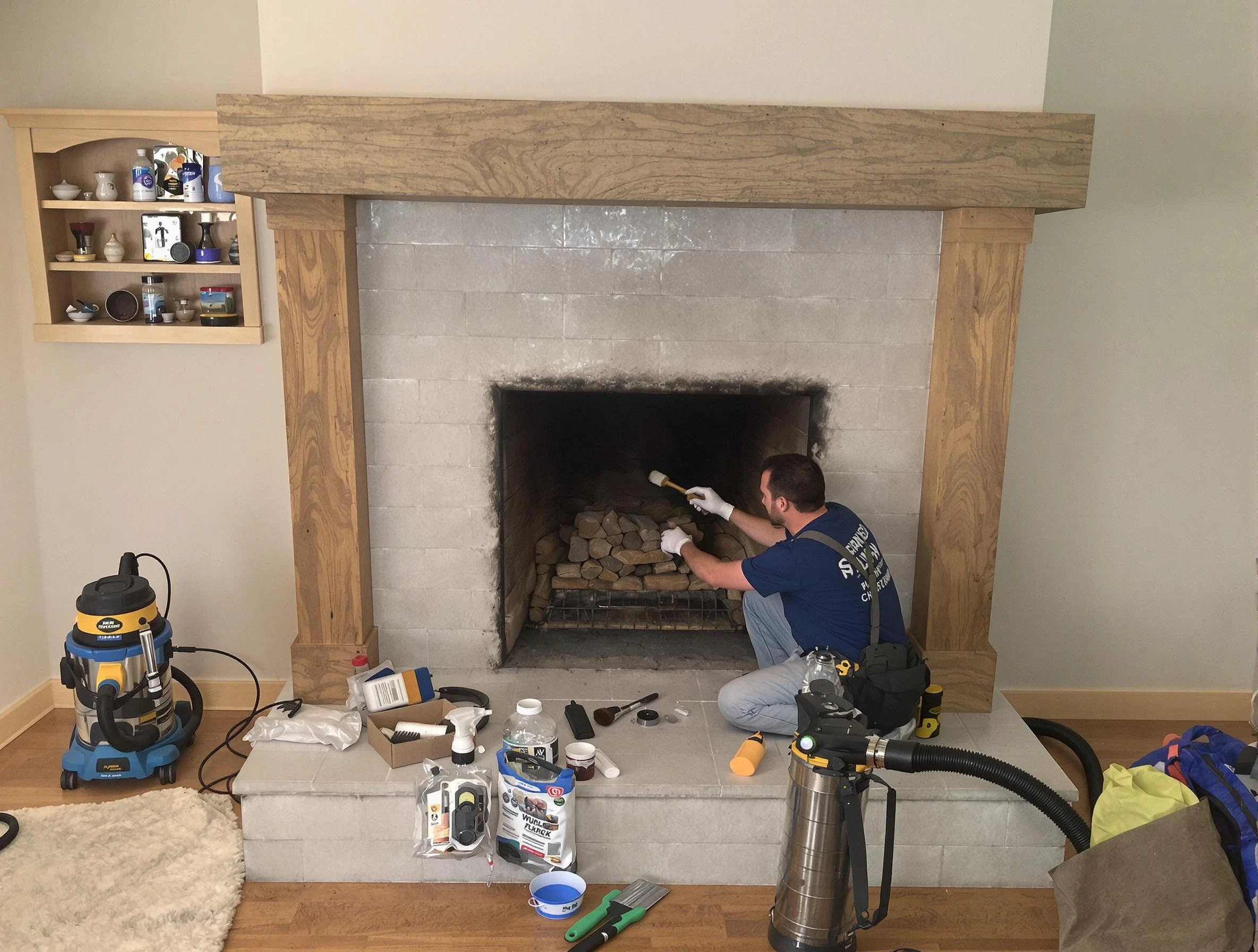 Detailed creosote removal process by Dunwoody Chimney Sweep in Dunwoody, GA